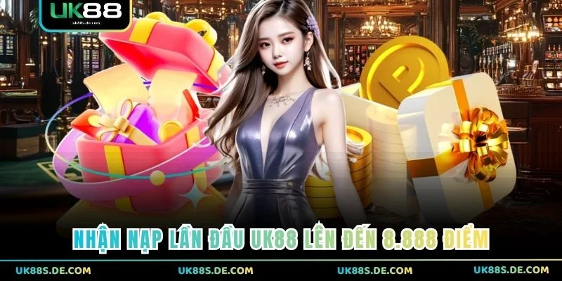 Nhận nạp lần đầu UK88 lên đến 8.888 điểm